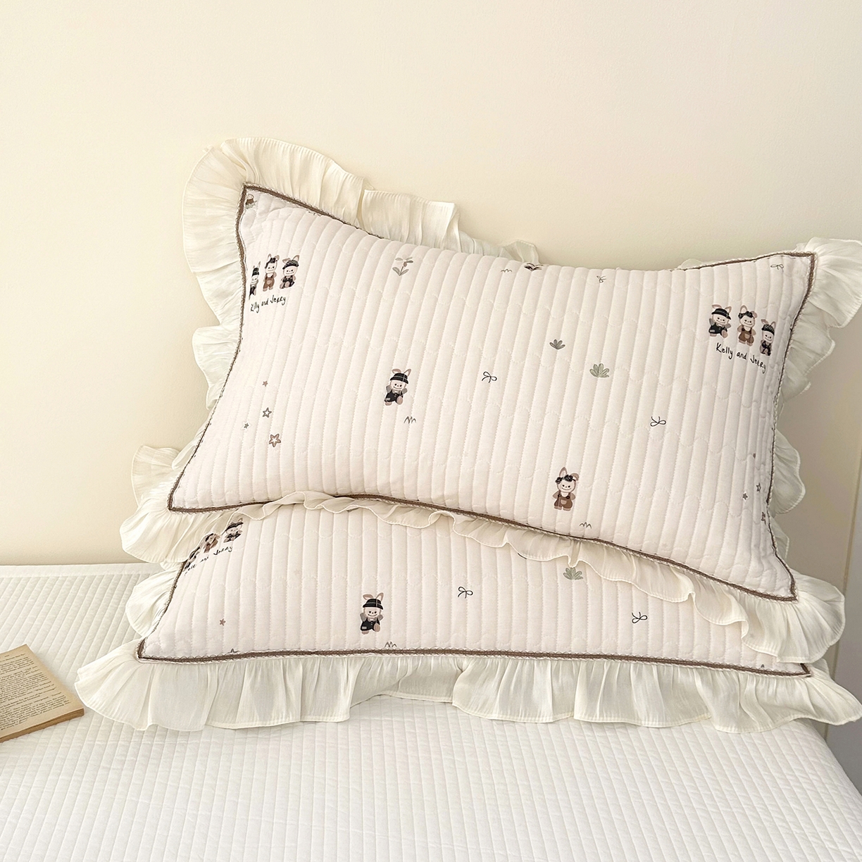 91家纺网 家纺一手货源 找家纺 美优兰 2026新款全棉13372法式花边床盖（含买家秀） 奶酪兔