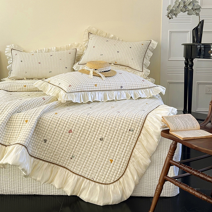 91家纺网 家纺一手货源 找家纺 （总）美优兰 2026新款全棉13372法式花边床盖（含买家秀）