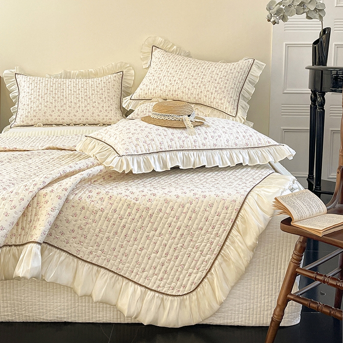 91家纺网 家纺一手货源 找家纺 （总）美优兰 2026新款全棉13372法式花边床盖（含买家秀）