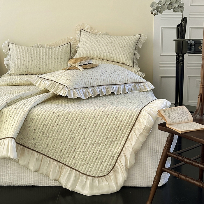 91家纺网 家纺一手货源 找家纺 （总）美优兰 2026新款全棉13372法式花边床盖（含买家秀）