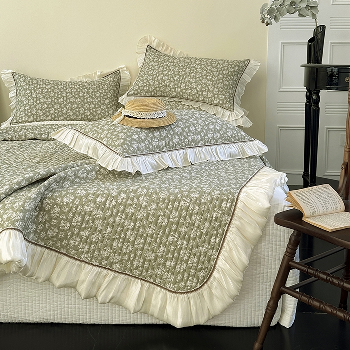 91家纺网 家纺一手货源 找家纺 （总）美优兰 2026新款全棉13372法式花边床盖（含买家秀）