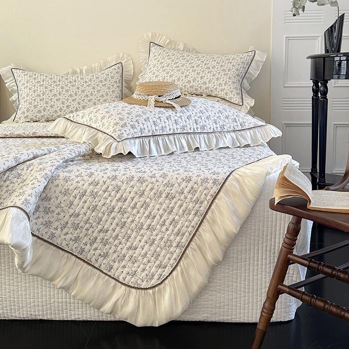 91家纺网 家纺一手货源 找家纺 （总）美优兰 2026新款全棉13372法式花边床盖（含买家秀）