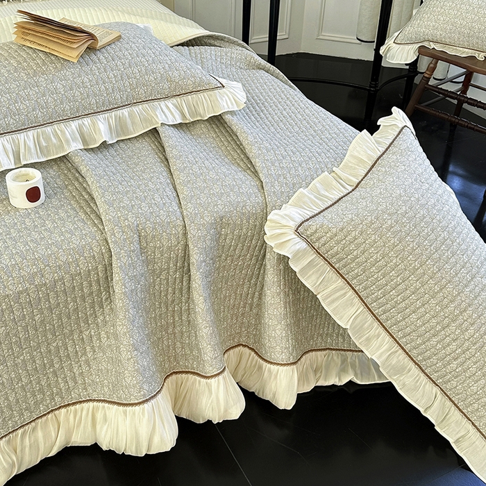 91家纺网 家纺一手货源 找家纺 （总）美优兰 2026新款全棉13372法式花边床盖（含买家秀）