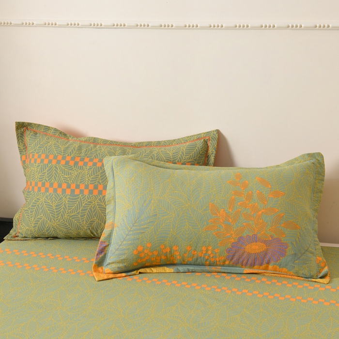 91家纺网 家纺一手货源 找家纺 （总）大元 2026新款亲肤水洗棉双层纱提花四件套