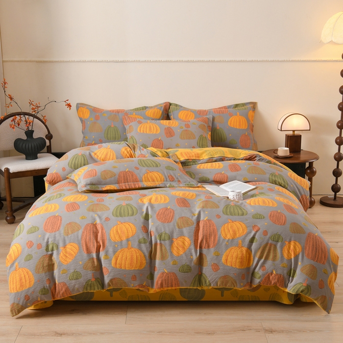 91家纺网 家纺一手货源 找家纺 （总）大元 2026新款亲肤水洗棉双层纱提花四件套