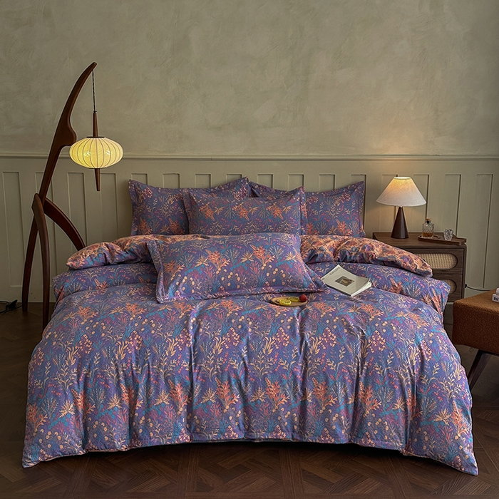 91家纺网 家纺一手货源 找家纺 （总）大元 2026新款亲肤水洗棉双层纱提花四件套