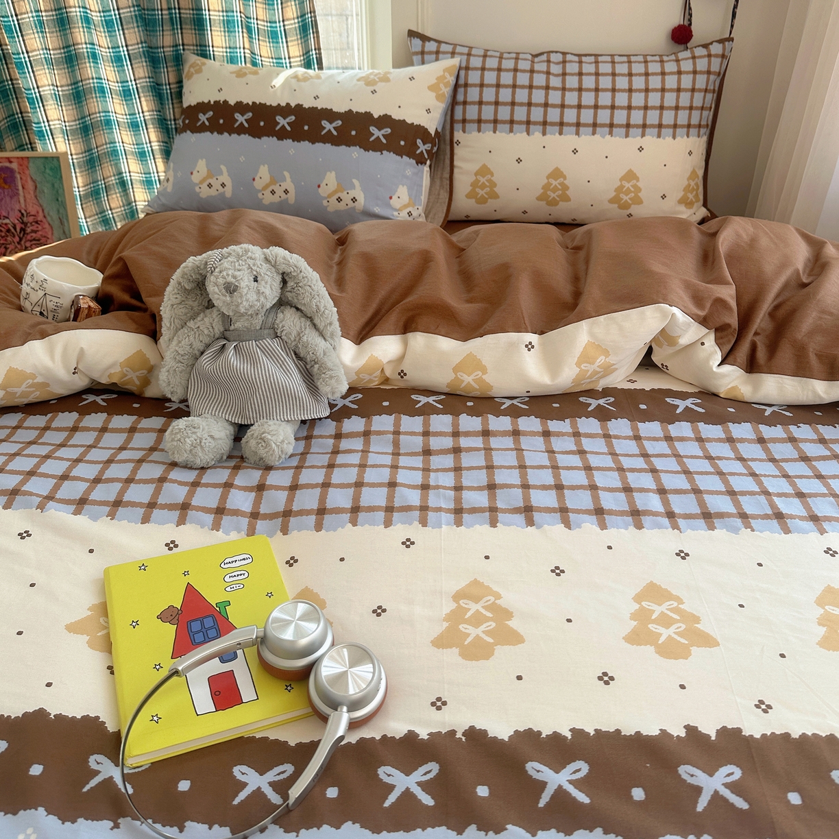 91家纺网 家纺一手货源 找家纺 瑞莱 2026新款全棉印花单被套系列 费尔岛小狗