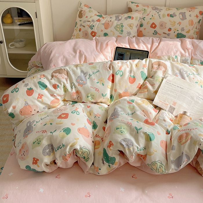 91家纺网 家纺一手货源 找家纺 瑞莱 2026新款全棉印花单被套系列 彩绘童话