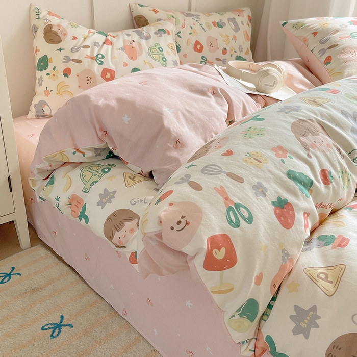 91家纺网 家纺一手货源 找家纺 瑞莱 2026新款全棉印花单被套系列 彩绘童话