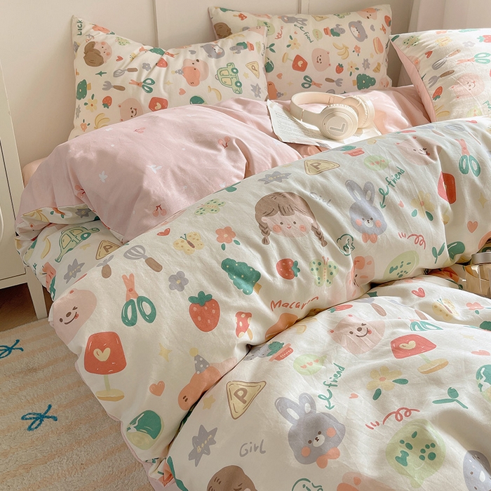 91家纺网 家纺一手货源 找家纺 瑞莱 2026新款全棉印花单被套系列 彩绘童话