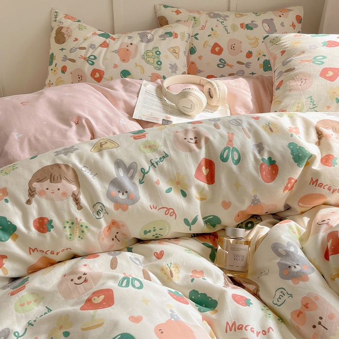 91家纺网 家纺一手货源 找家纺 瑞莱 2026新款全棉印花单被套系列 彩绘童话