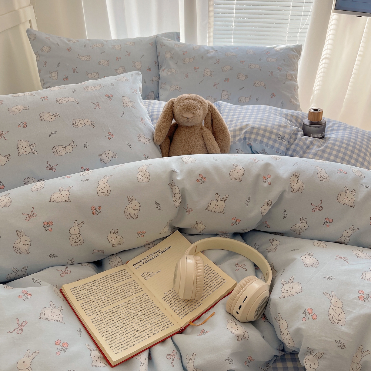 91家纺网 家纺一手货源 找家纺 瑞莱 2026新款全棉印花单被套系列 花仙兔