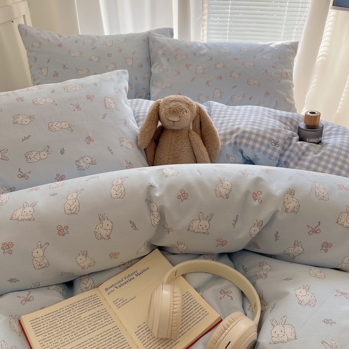 91家纺网 家纺一手货源 找家纺 瑞莱 2026新款全棉印花单被套系列 花仙兔