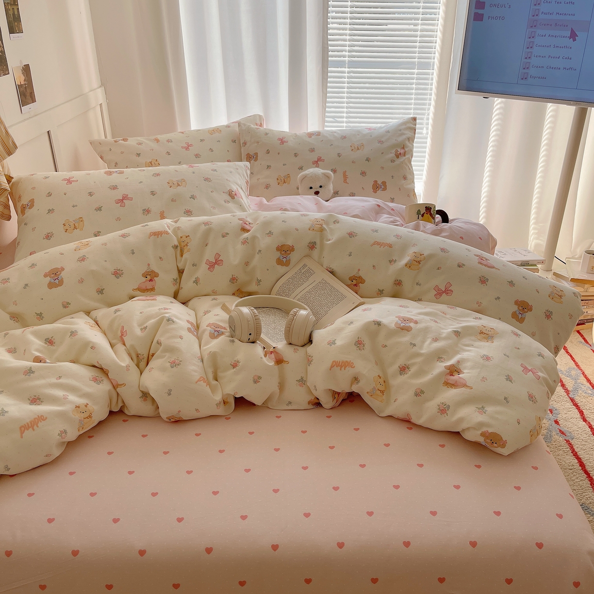 91家纺网 家纺一手货源 找家纺 瑞莱 2026新款全棉印花单被套系列 酷卡小狗