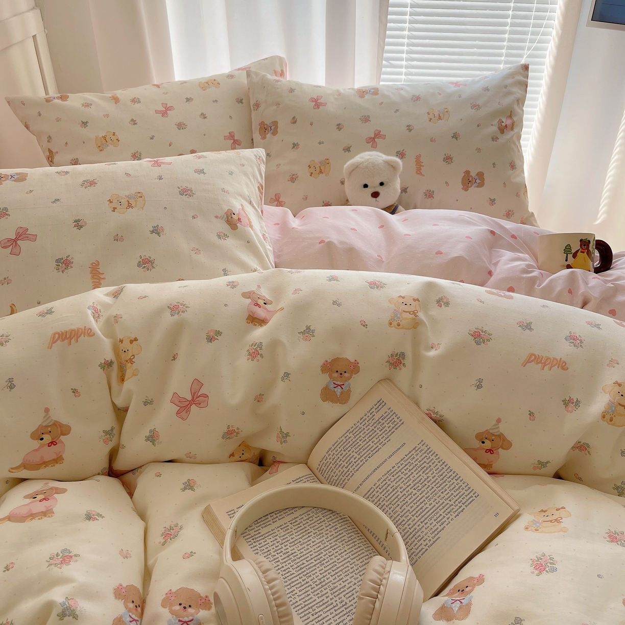 91家纺网 家纺一手货源 找家纺 瑞莱 2026新款全棉印花单被套系列 酷卡小狗