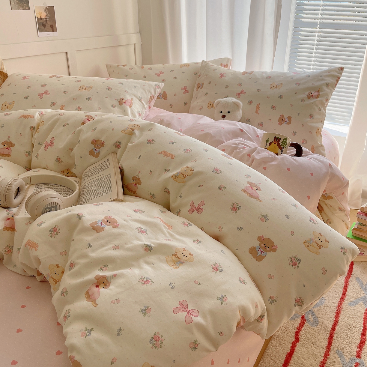 91家纺网 家纺一手货源 找家纺 瑞莱 2026新款全棉印花单被套系列 酷卡小狗