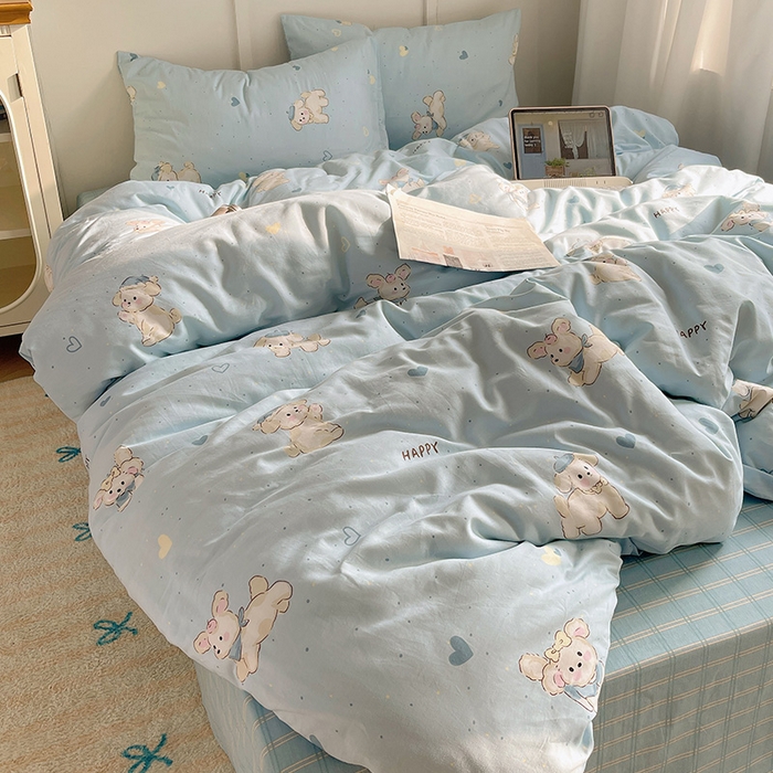 91家纺网 家纺一手货源 找家纺 瑞莱 2026新款全棉印花单被套系列 帽子小奶狗