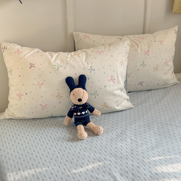 91家纺网 家纺一手货源 找家纺 瑞莱 2026新款全棉印花单被套系列 七彩蝴蝶结