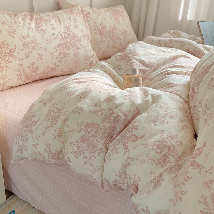 91家纺网 家纺一手货源 找家纺 瑞莱 2026新款全棉印花单被套系列 藤蔓花影