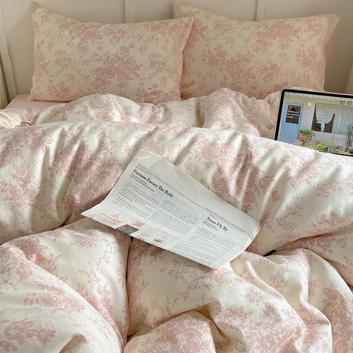 91家纺网 家纺一手货源 找家纺 瑞莱 2026新款全棉印花单被套系列 藤蔓花影