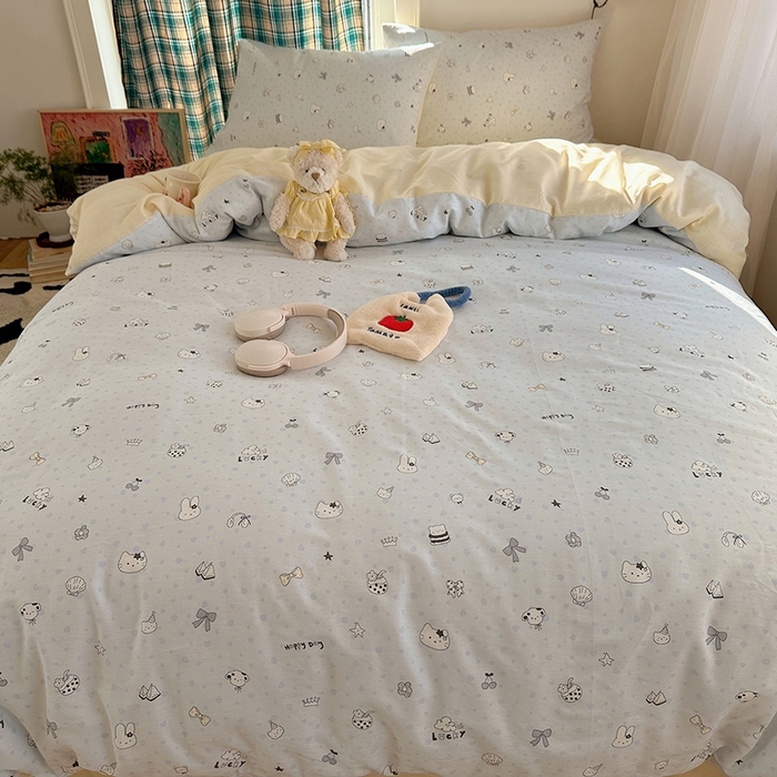 91家纺网 家纺一手货源 找家纺 瑞莱 2026新款全棉印花单被套系列 路灯影院