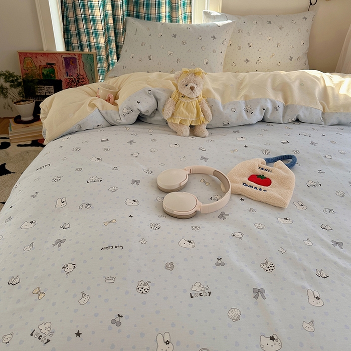 91家纺网 家纺一手货源 找家纺 瑞莱 2026新款全棉印花单被套系列 路灯影院