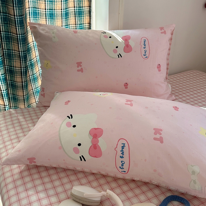 91家纺网 家纺一手货源 找家纺 瑞莱 2026新款全棉印花单被套系列 甜心KT