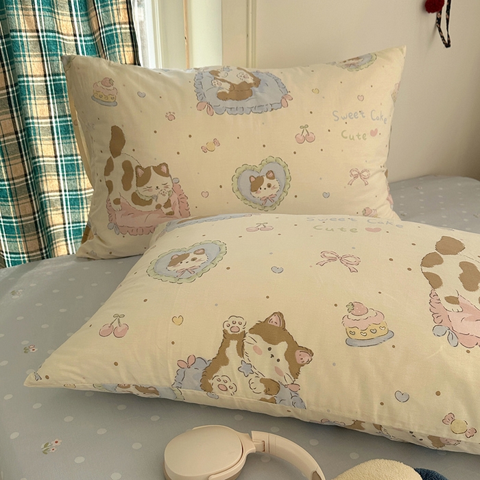 91家纺网 家纺一手货源 找家纺 瑞莱 2026新款全棉印花单被套系列 小懒猫