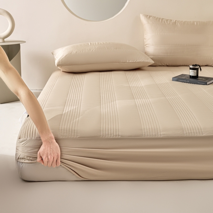 91家纺网 家纺一手货源 找家纺 （总）岚吉家纺 2026新款莫代尔慕斯单床笠 床笠单件 床笠三件套