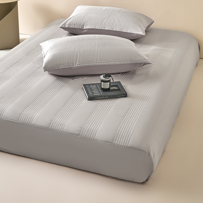 91家纺网 家纺一手货源 找家纺 岚吉家纺 2026新款莫代尔慕斯单床笠 床笠单件 床笠三件套 慕斯-高级灰