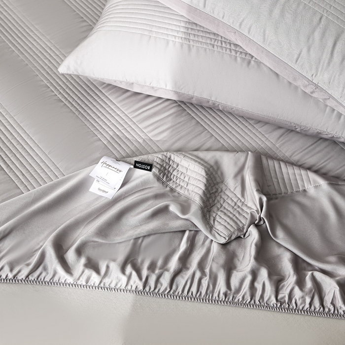 91家纺网 家纺一手货源 找家纺 岚吉家纺 2026新款莫代尔慕斯单床笠 床笠单件 床笠三件套 慕斯-高级灰