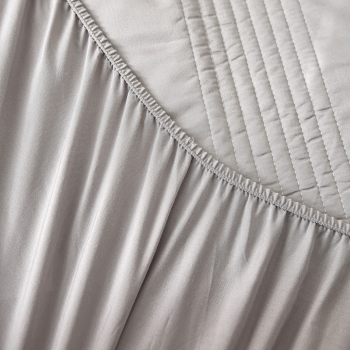 91家纺网 家纺一手货源 找家纺 岚吉家纺 2026新款莫代尔慕斯单床笠 床笠单件 床笠三件套 慕斯-高级灰