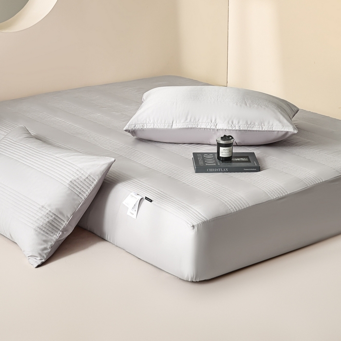 91家纺网 家纺一手货源 找家纺 岚吉家纺 2026新款莫代尔慕斯单床笠 床笠单件 床笠三件套 慕斯-高级灰