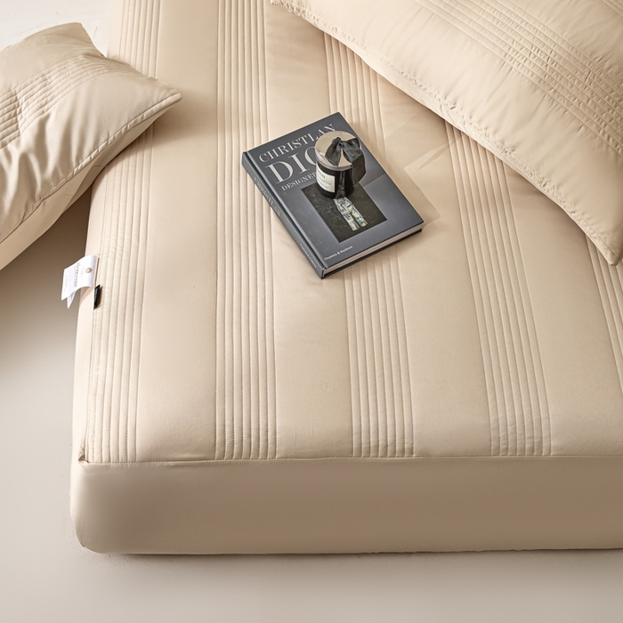 91家纺网 家纺一手货源 找家纺 岚吉家纺 2026新款莫代尔慕斯单床笠 床笠单件 床笠三件套 慕斯-卡其