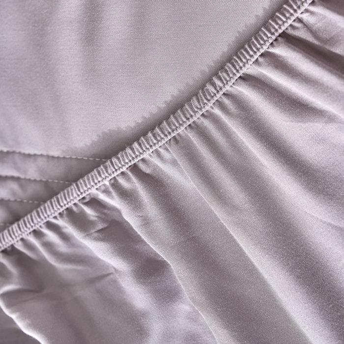 91家纺网 家纺一手货源 找家纺 岚吉家纺 2026新款莫代尔慕斯单床笠 床笠单件 床笠三件套 慕斯-紫灰