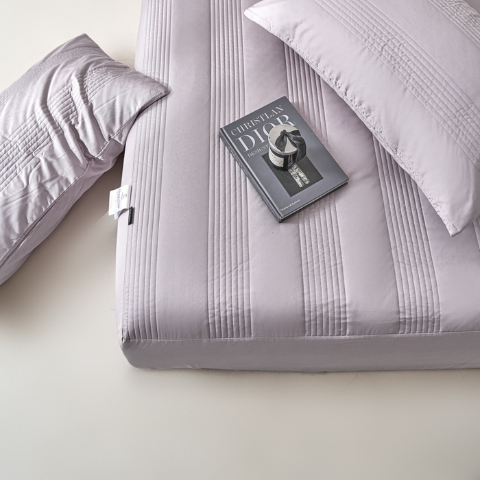 91家纺网 家纺一手货源 找家纺 岚吉家纺 2026新款莫代尔慕斯单床笠 床笠单件 床笠三件套 慕斯-紫灰