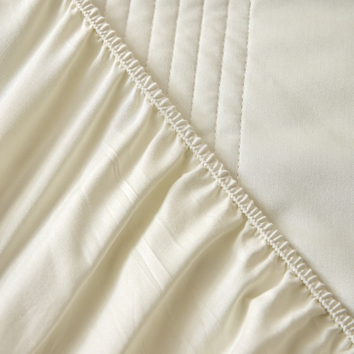 91家纺网 家纺一手货源 找家纺 岚吉家纺 2026新款莫代尔慕斯单床笠 床笠单件 床笠三件套 慕斯-奶白