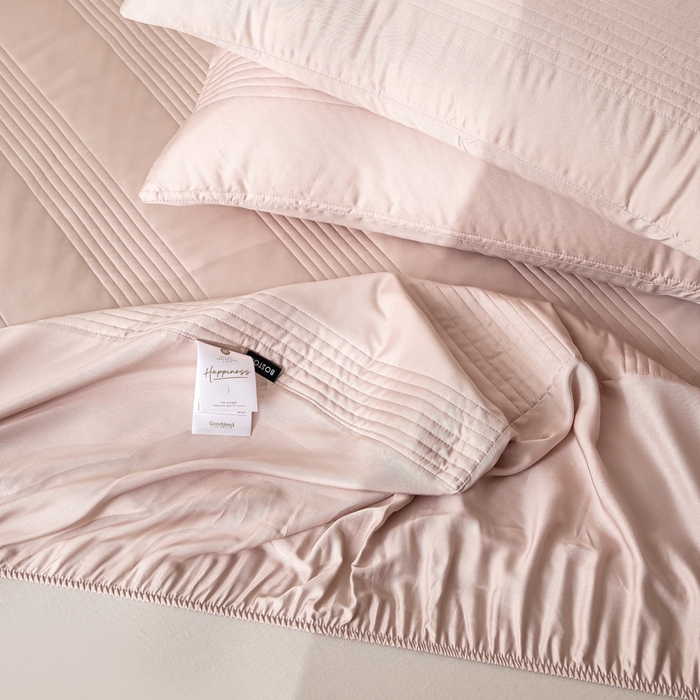 91家纺网 家纺一手货源 找家纺 岚吉家纺 2026新款莫代尔慕斯单床笠 床笠单件 床笠三件套 慕斯-珍珠粉