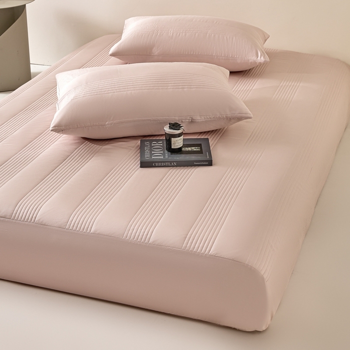 91家纺网 家纺一手货源 找家纺 岚吉家纺 2026新款莫代尔慕斯单床笠 床笠单件 床笠三件套 慕斯-珍珠粉