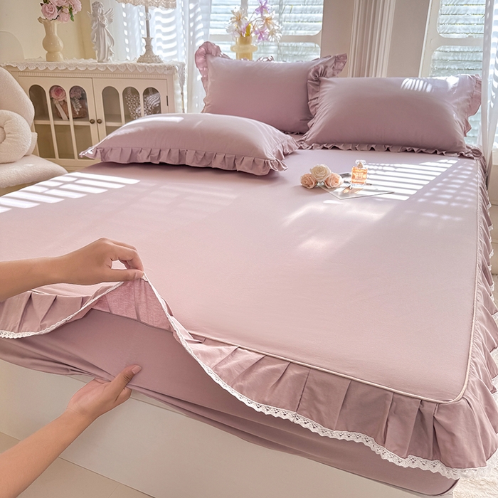 91家纺网 家纺一手货源 找家纺 （总）美达家纺 2026新款13372全棉素色单层床笠