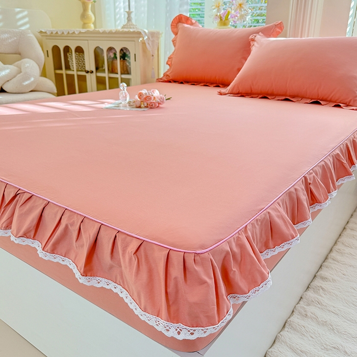 91家纺网 家纺一手货源 找家纺 （总）美达家纺 2026新款13372全棉素色单层床笠四件套