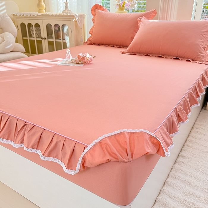 91家纺网 家纺一手货源 找家纺 （总）美达家纺 2026新款13372全棉素色单层床笠四件套