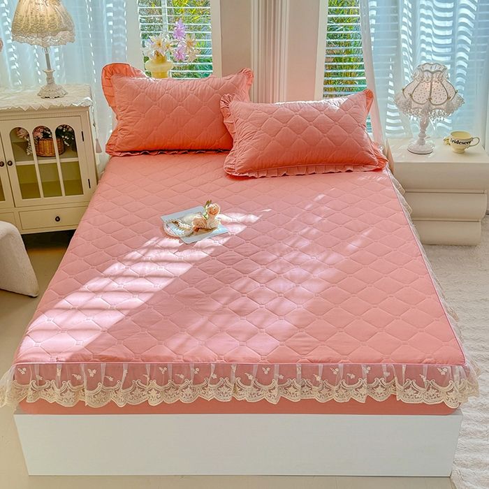 91家纺网 家纺一手货源 找家纺 （总）美达家纺 2026新款13372全棉素色夹棉床笠