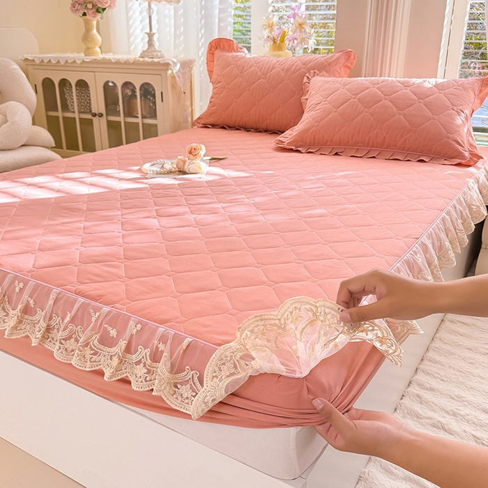 91家纺网 家纺一手货源 找家纺 （总）美达家纺 2026新款13372全棉素色夹棉床笠