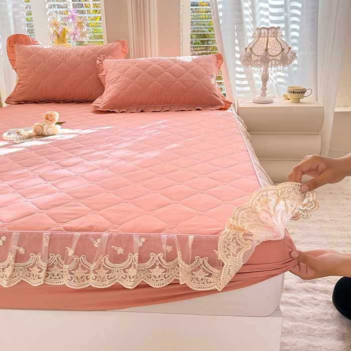 91家纺网 家纺一手货源 找家纺 （总）美达家纺 2026新款13372全棉素色夹棉床笠