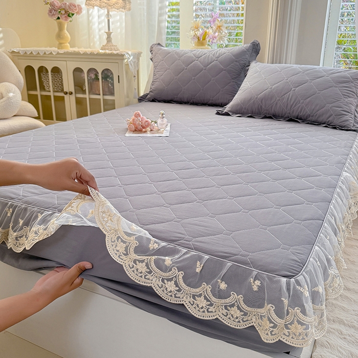 91家纺网 家纺一手货源 找家纺 （总）美达家纺 2026新款13372全棉素色夹棉床笠