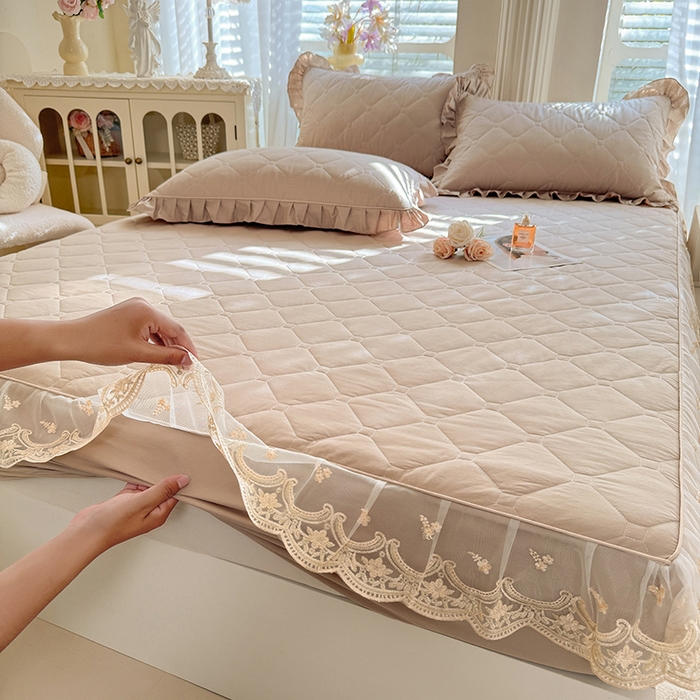 91家纺网 家纺一手货源 找家纺 （总）美达家纺 2026新款13372全棉素色夹棉床笠