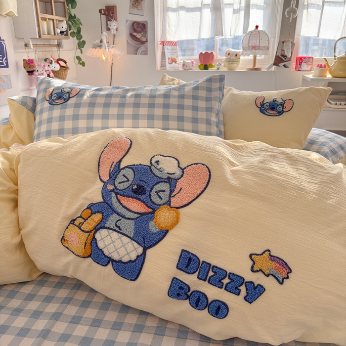 91家纺网 家纺一手货源 找家纺 港岛妹妹 2026新款皱皱纱毛巾绣四件套（有买家秀） 考拉迪宝