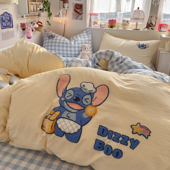 91家纺网 家纺一手货源 找家纺 港岛妹妹 2026新款皱皱纱毛巾绣四件套（有买家秀） 考拉迪宝