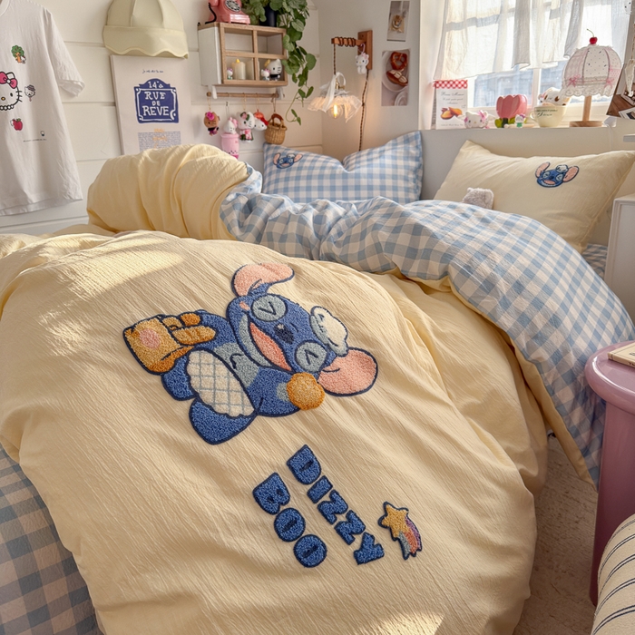 91家纺网 家纺一手货源 找家纺 港岛妹妹 2026新款皱皱纱毛巾绣四件套（有买家秀） 考拉迪宝